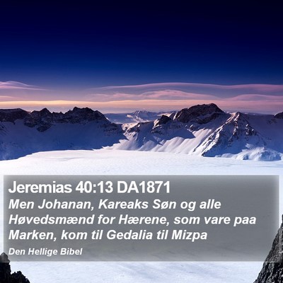 Jeremias 40:13 DA1871 Bible Verse Image