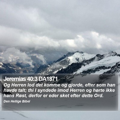Jeremias 40:3 DA1871 Bible Verse Image