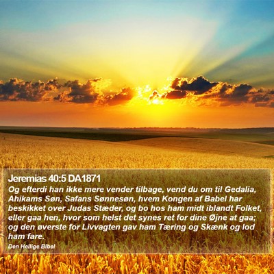 Jeremias 40:5 DA1871 Bible Verse Image