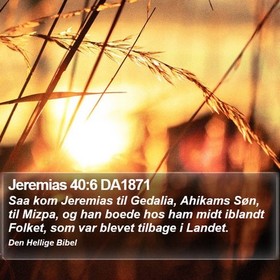 Jeremias 40:6 DA1871 Bible Verse Image