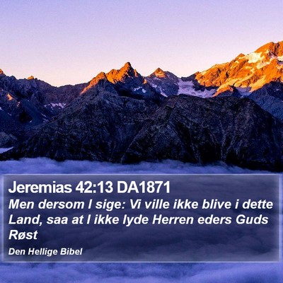 Jeremias 42:13 DA1871 Bible Verse Image