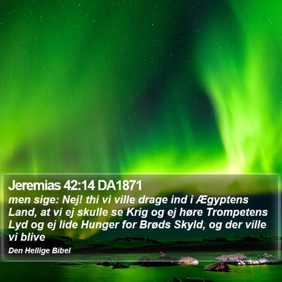 Jeremias 42:14 DA1871 Bible Verse Image