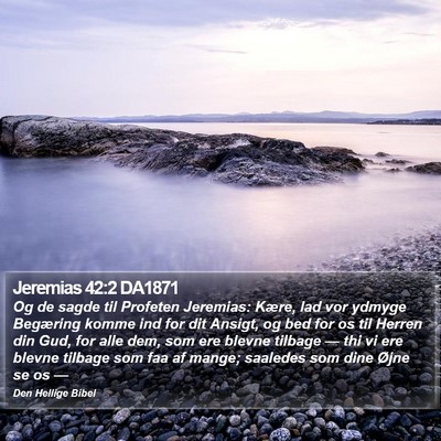 Jeremias 42:2 DA1871 Bible Verse Image