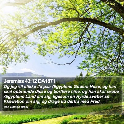 Jeremias 43:12 DA1871 Bible Verse Image