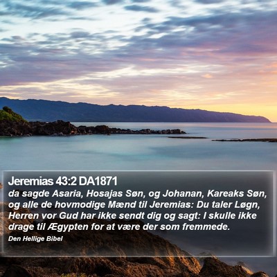 Jeremias 43:2 DA1871 Bible Verse Image