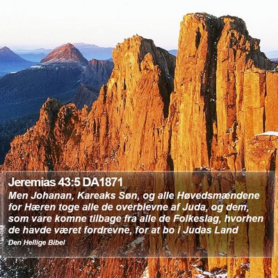 Jeremias 43:5 DA1871 Bible Verse Image