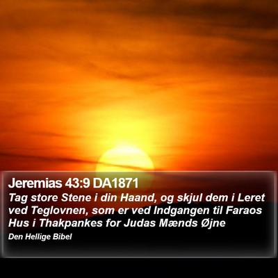 Jeremias 43:9 DA1871 Bible Verse Image