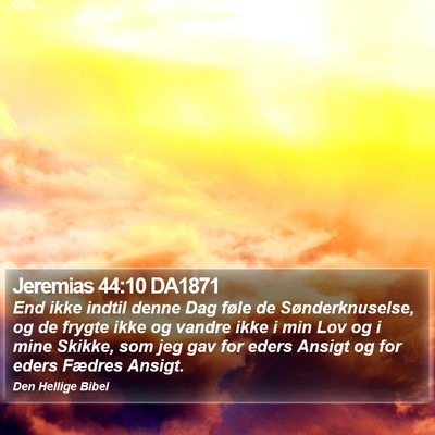 Jeremias 44:10 DA1871 Bible Verse Image
