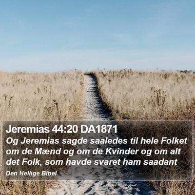 Jeremias 44:20 DA1871 Bible Verse Image