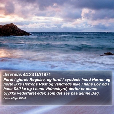 Jeremias 44:23 DA1871 Bible Verse Image