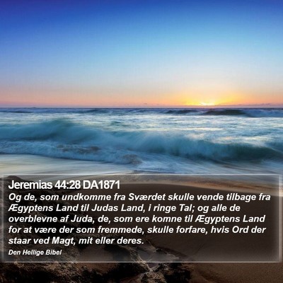 Jeremias 44:28 DA1871 Bible Verse Image