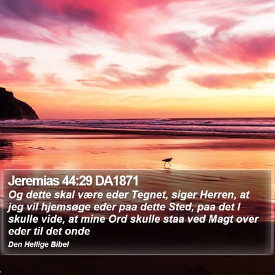 Jeremias 44:29 DA1871 Bible Verse Image