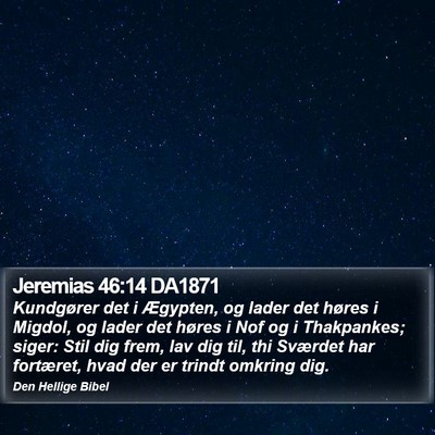 Jeremias 46:14 DA1871 Bible Verse Image