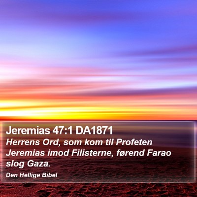 Jeremias 47:1 DA1871 Bible Verse Image