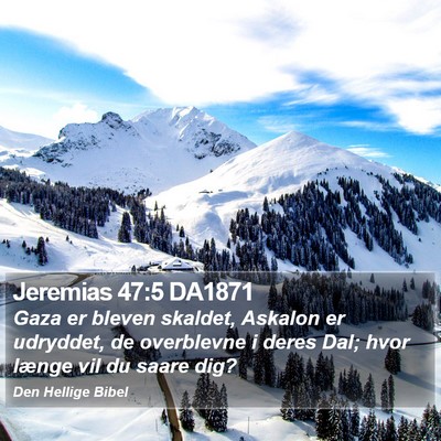 Jeremias 47:5 DA1871 Bible Verse Image
