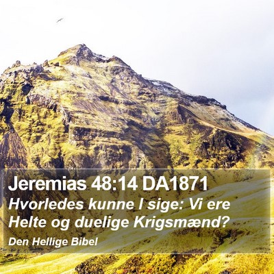 Jeremias 48:14 DA1871 Bible Verse Image