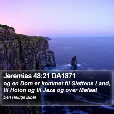 Jeremias 48:21 DA1871 Bible Verse Image