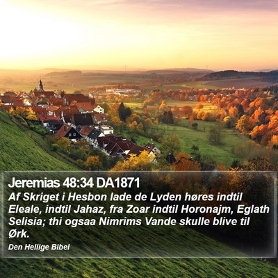 Jeremias 48:34 DA1871 Bible Verse Image