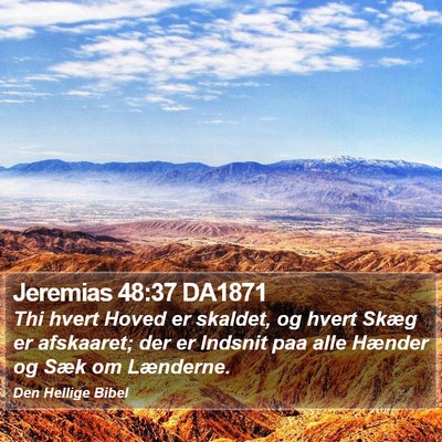 Jeremias 48:37 DA1871 Bible Verse Image