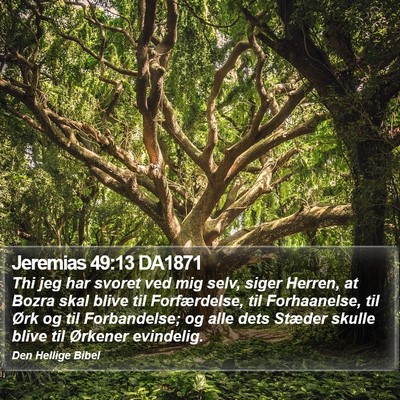 Jeremias 49:13 DA1871 Bible Verse Image