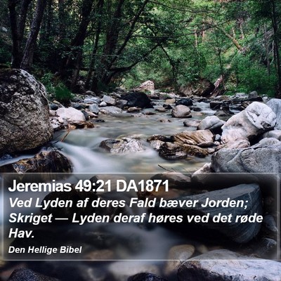 Jeremias 49:21 DA1871 Bible Verse Image