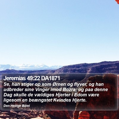 Jeremias 49:22 DA1871 Bible Verse Image