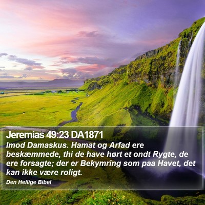 Jeremias 49:23 DA1871 Bible Verse Image