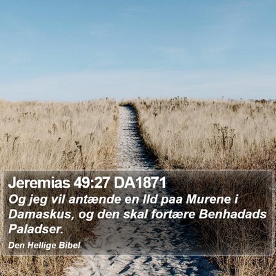 Jeremias 49:27 DA1871 Bible Verse Image