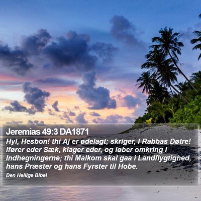 Jeremias 49:3 DA1871 Bible Verse Image