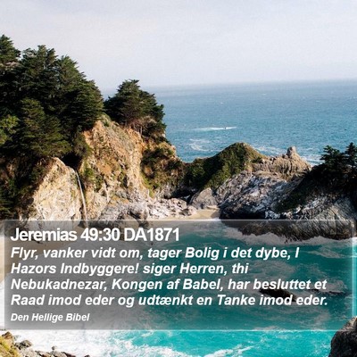 Jeremias 49:30 DA1871 Bible Verse Image