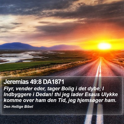 Jeremias 49:8 DA1871 Bible Verse Image