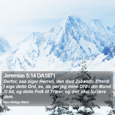 Jeremias 5:14 DA1871 Bible Verse Image