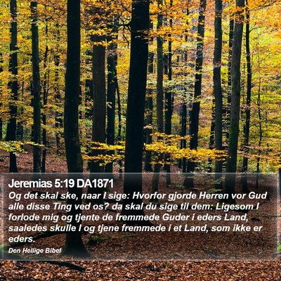 Jeremias 5:19 DA1871 Bible Verse Image