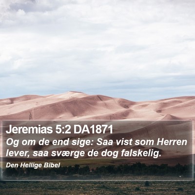 Jeremias 5:2 DA1871 Bible Verse Image
