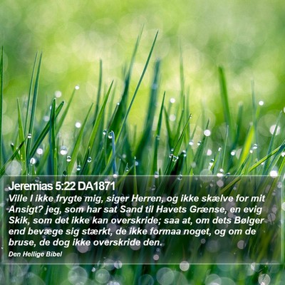 Jeremias 5:22 DA1871 Bible Verse Image