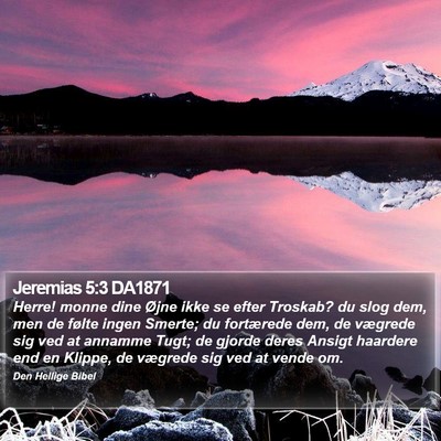 Jeremias 5:3 DA1871 Bible Verse Image