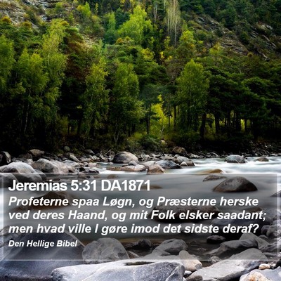 Jeremias 5:31 DA1871 Bible Verse Image