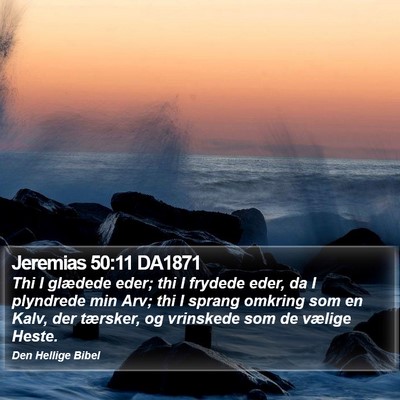 Jeremias 50:11 DA1871 Bible Verse Image