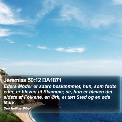 Jeremias 50:12 DA1871 Bible Verse Image