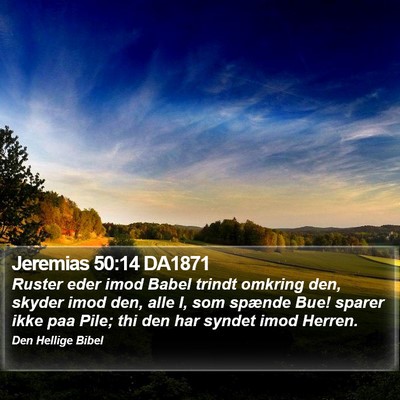 Jeremias 50:14 DA1871 Bible Verse Image