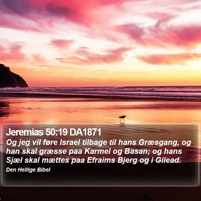 Jeremias 50:19 DA1871 Bible Verse Image