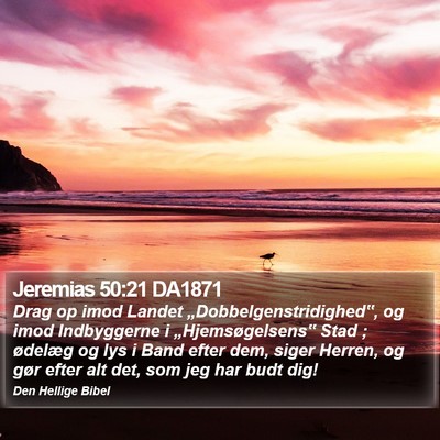 Jeremias 50:21 DA1871 Bible Verse Image