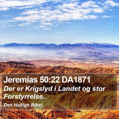 Jeremias 50:22 DA1871 Bible Verse Image
