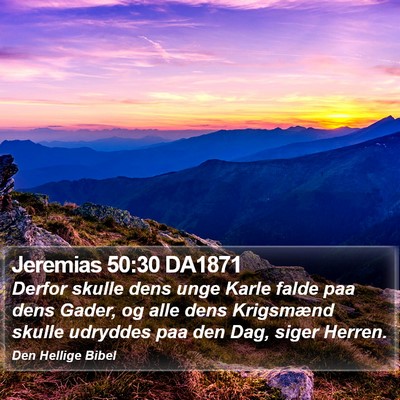 Jeremias 50:30 DA1871 Bible Verse Image