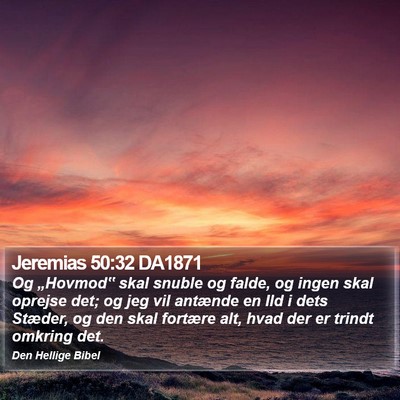 Jeremias 50:32 DA1871 Bible Verse Image