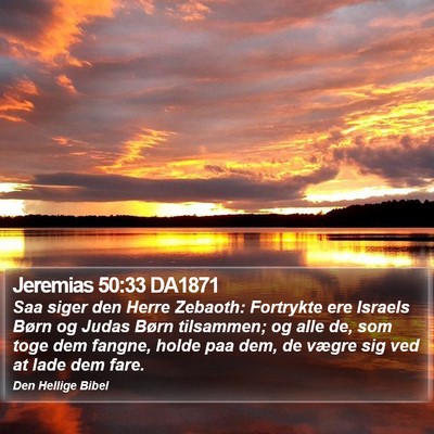 Jeremias 50:33 DA1871 Bible Verse Image