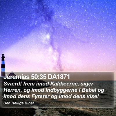 Jeremias 50:35 DA1871 Bible Verse Image