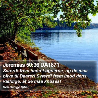 Jeremias 50:36 DA1871 Bible Verse Image