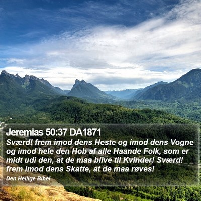 Jeremias 50:37 DA1871 Bible Verse Image