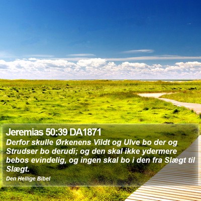 Jeremias 50:39 DA1871 Bible Verse Image